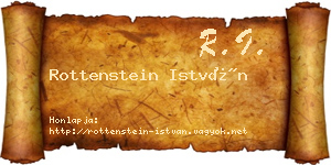 Rottenstein István névjegykártya